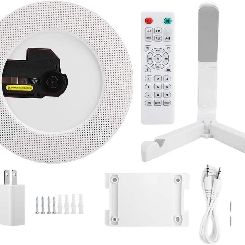 ABS YR-Q100 Wall-Mounted Portable Music CD Player USB/Memory Card - White